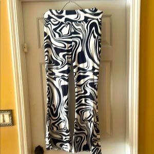 Stylish Black and White Swirl Pants